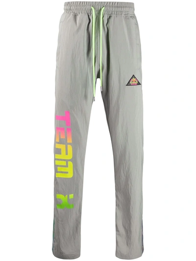 Just Don Btxt Graphic-print Track Trousers In Grey