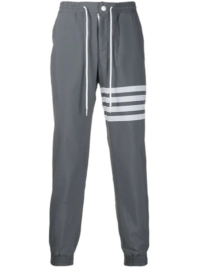 Thom Browne 4-bar Straight Leg Track Trousers In Grey