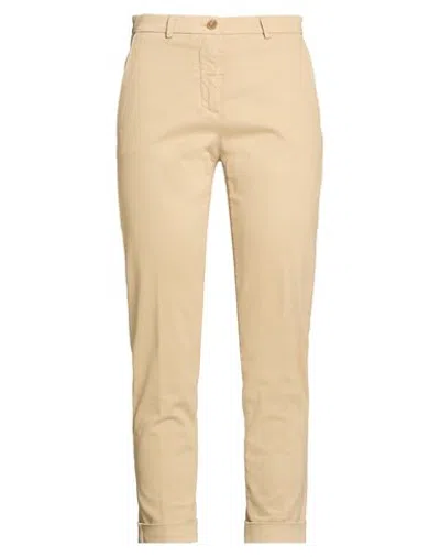 19.70 Nineteen Seventy Woman Pants Sand Size 4 Cotton, Elastane In Nude