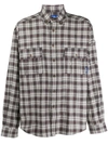 Rassvet Long Sleeve Checked Print Shirt In Grey