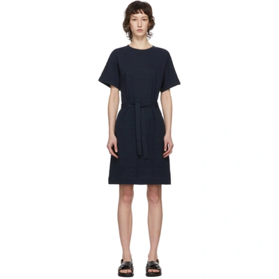 Apc Flared T-shirt Dress In Iak Drknavy