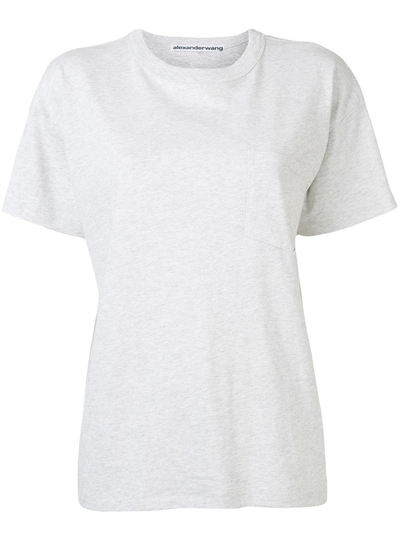 Alexander Wang Patch Pocket T-shirt In Grey