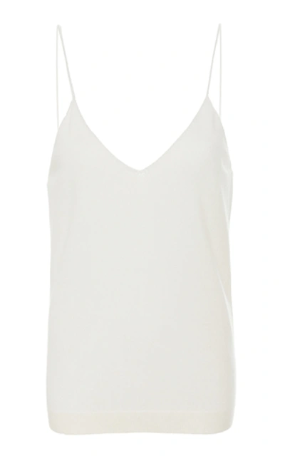 Vince Crochet-knit Cashmere Tank Top In White