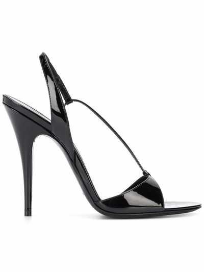 Saint Laurent Women's Black Leather Sandals