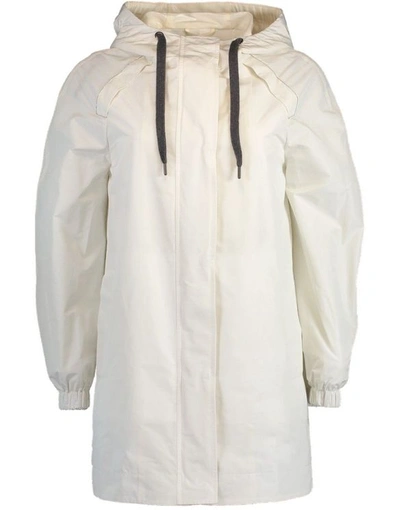 Brunello Cucinelli Women's Mf5279442cy919 White Polyester Trench Coat