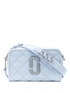 Marc Jacobs Leather Softshot Quilted Cross-body Bag In Blue