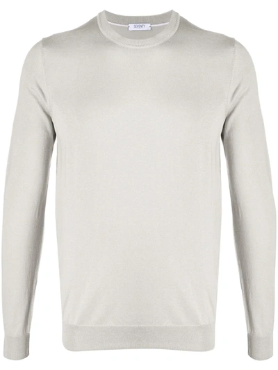 Seventy Silk Blenc Crewneck Jumper In Grey