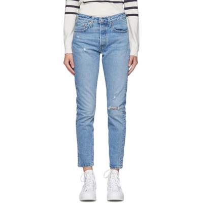 Levi's Levis Blue 501 Stretch Skinny Jeans In Tango Taps