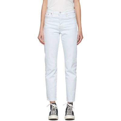 Levi's Levis Blue Wedgie Fit Icon Jeans In Faint Heart