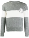 Thom Browne Baseball Icon Cashmere Sweater In Grey