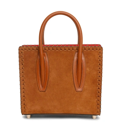 Christian Louboutin Paloma S Mini Coconut Suede Tote In Brown