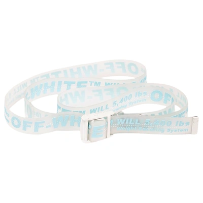 Pre-owned Off-white Rubber Industrial Belt Transparent/light Blue