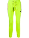 Philipp Plein Slim-fit Studded Track Trousers In Yellow