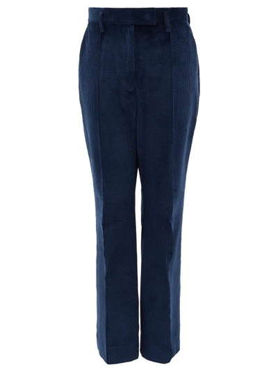 Acne Studios High-rise Cotton-blend Corduroy Trousers In Flared Corduroy Trousers