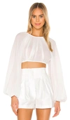 Nonchalant Kiki Blouse In White Stripes