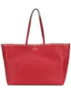 Valentino Garavani Rockstud Tote Bag In Red