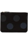 Comme Des Garçons Polka-dot Pouch In Black