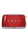 Smeg 50s Retro Style Four-slice Toaster In Red