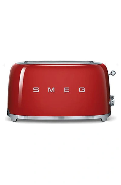 Smeg 50s Retro Style Four-slice Toaster In Red