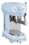 Smeg '50s Retro Style Espresso Coffee Machine In Pastel Blue