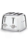 Smeg '50s Retro Style 4-slice Toaster In Polished Stainless Steel