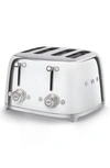 Smeg Retro 4 Slot Toaster In Polished Stainless Steel