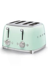 Smeg '50s Retro Style 4-slice Toaster In Pastel Green