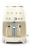 Smeg '50s Retro Style 10-cup Drip Coffeemaker In Cream