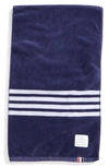Thom Browne 4-bar Large Cotton Towel In Navy
