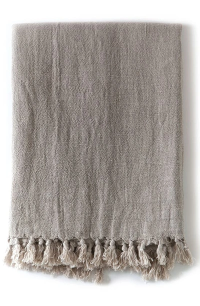 Pom Pom At Home Montauk Throw Blanket In Brown
