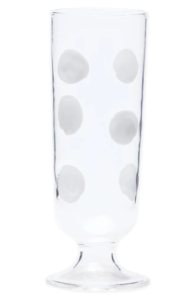 Vietri Drop Champagne Glass In White