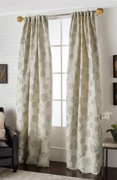 Michael Aram Lily Pad Back Tab Window Panel In Champagne