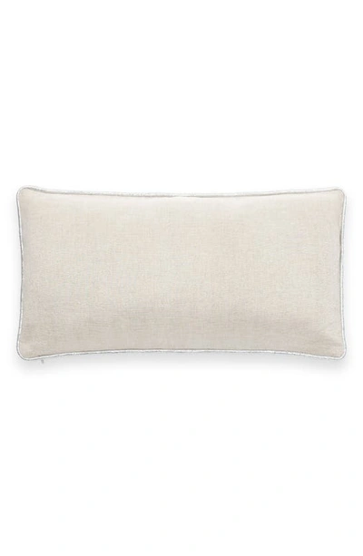 Kate Spade Metallic Linen Blend Accent Pillow In Natural