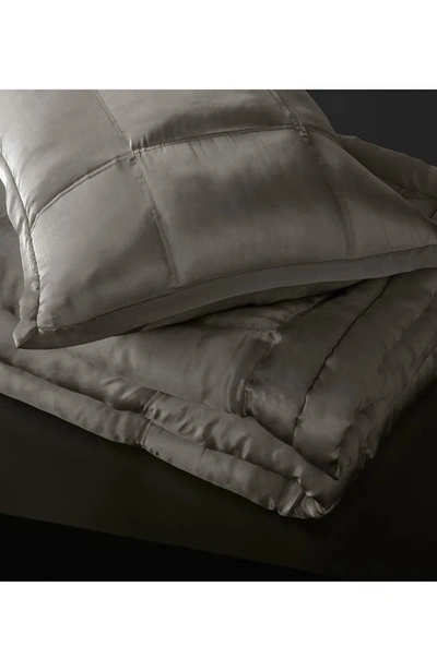 Donna Karan Collection 'surface' Silk Charmeuse Quilt In Charcoal