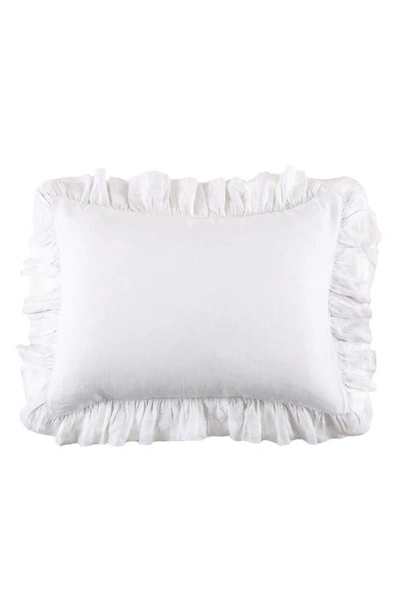 Pom Pom At Home Charlie Ruffle Sham Set In White