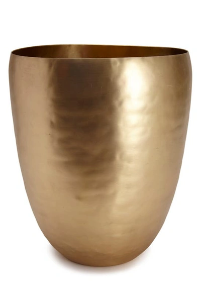 Kassatex Nile Waste Basket In Brass