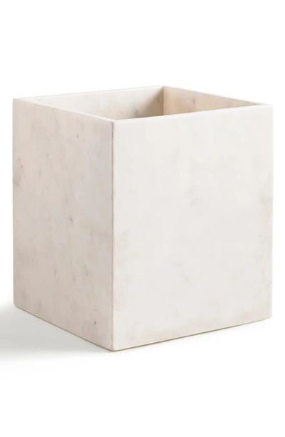 Kassatex Pietra Wastebasket In Calacatta Marble