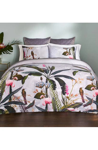 Ted Baker Pistachio Border Duvet Cover & Sham Set In Gray