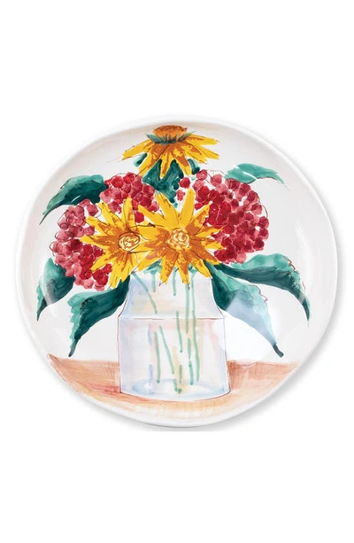 Vietri Floral Bouquet Wall Bowl In Handpainted