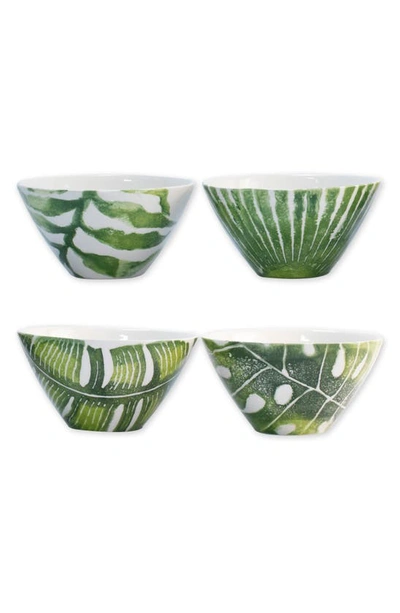 Vietri Into The Jungle Set Of 4 Cereal Bowls In Green