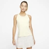 Nike Court Dri-fit Women's Tennis Tank In Light Orewood Brown,white
