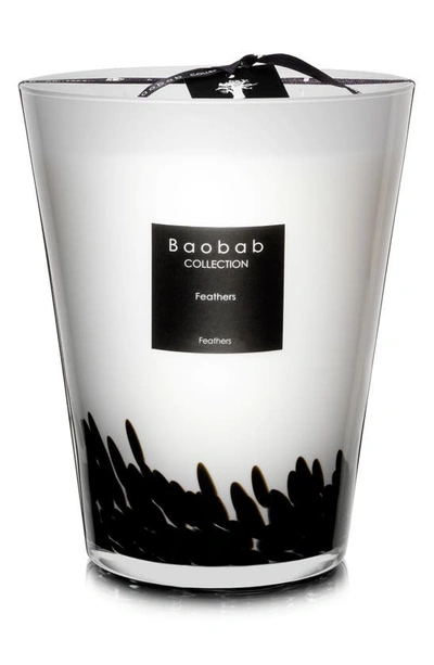 Baobab Collection Feathers Candle In Feathers- Large