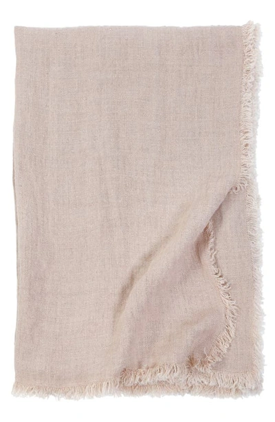 Pom Pom At Home Trestles Antique White Oversized Throw In Blush