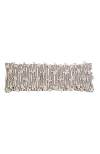 Pom Pom At Home Nora Handwoven Accent Pillow In Taupe/ Ivory