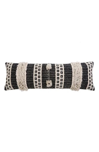 Pom Pom At Home Sawyer Accent Pillow In Charcoal/ Ivory