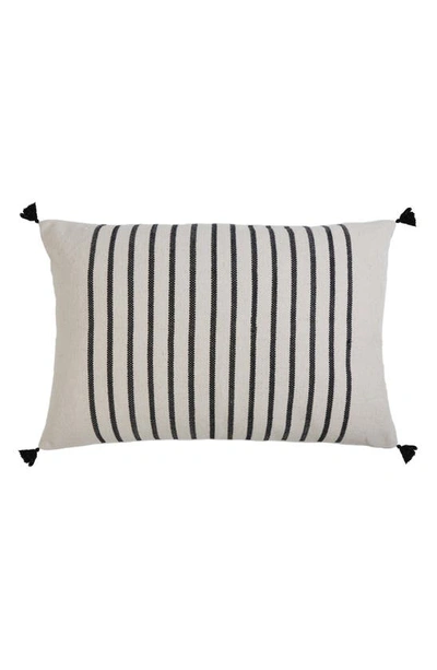 Pom Pom At Home Morrison Large Accent Pillow In Ivory/ Charcoal