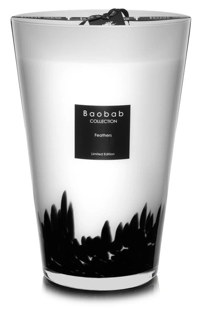Baobab Collection Feathers Candle In Feathers- Extra Large