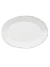 Vietri Lastra Collection Oval Platter In White