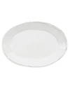 Vietri Lastra Collection Oval Platter In Light Gray
