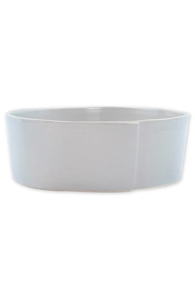 Vietri Lastra Large Stoneware Serving Bowl In Light Gray